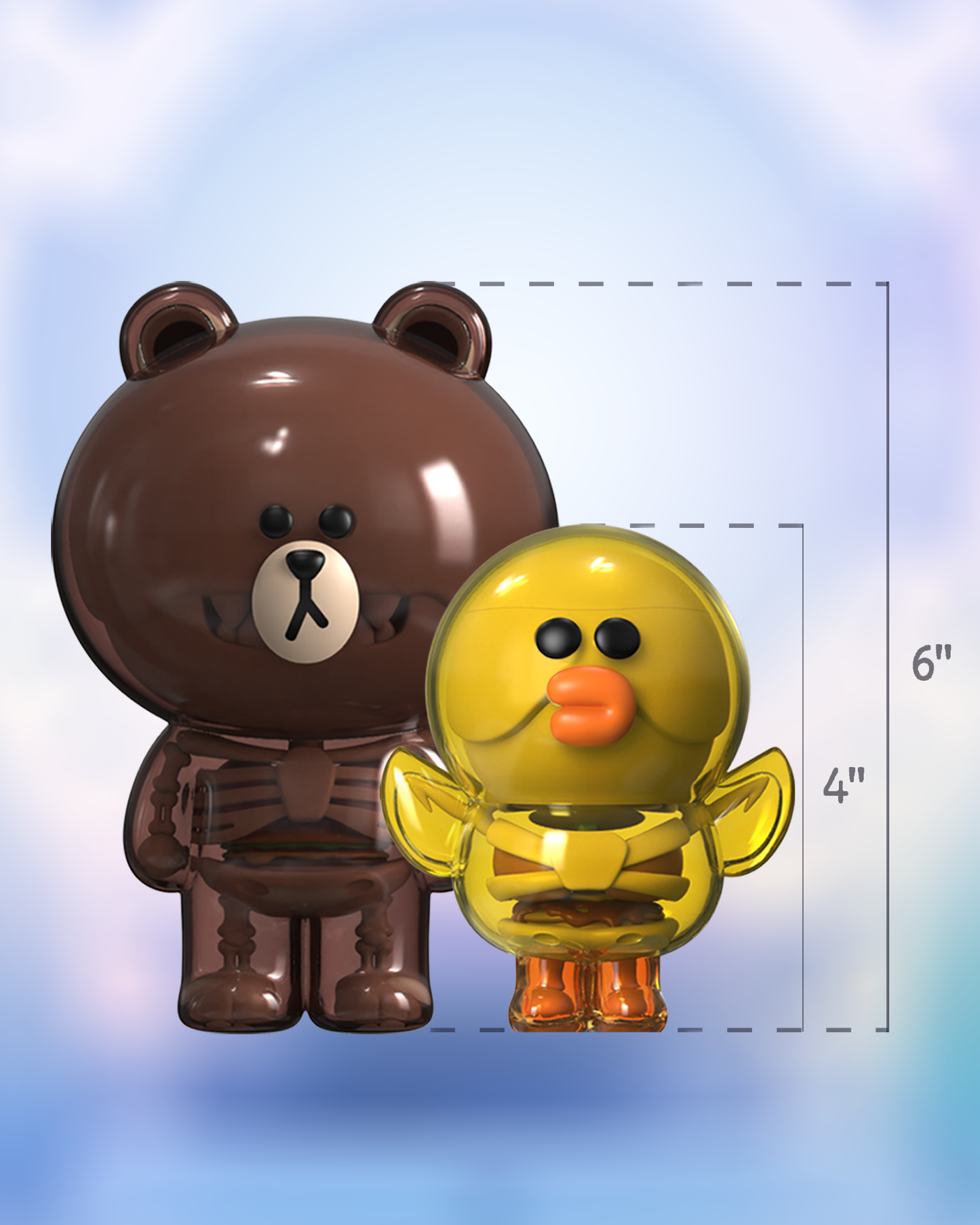 FUNNY ANATOMY LINE FRIENDS BROWN AND SALLY - Mô hình Art Toy Cao Cấp - Mighty Jaxx - Hình ảnh bổ sung 4
