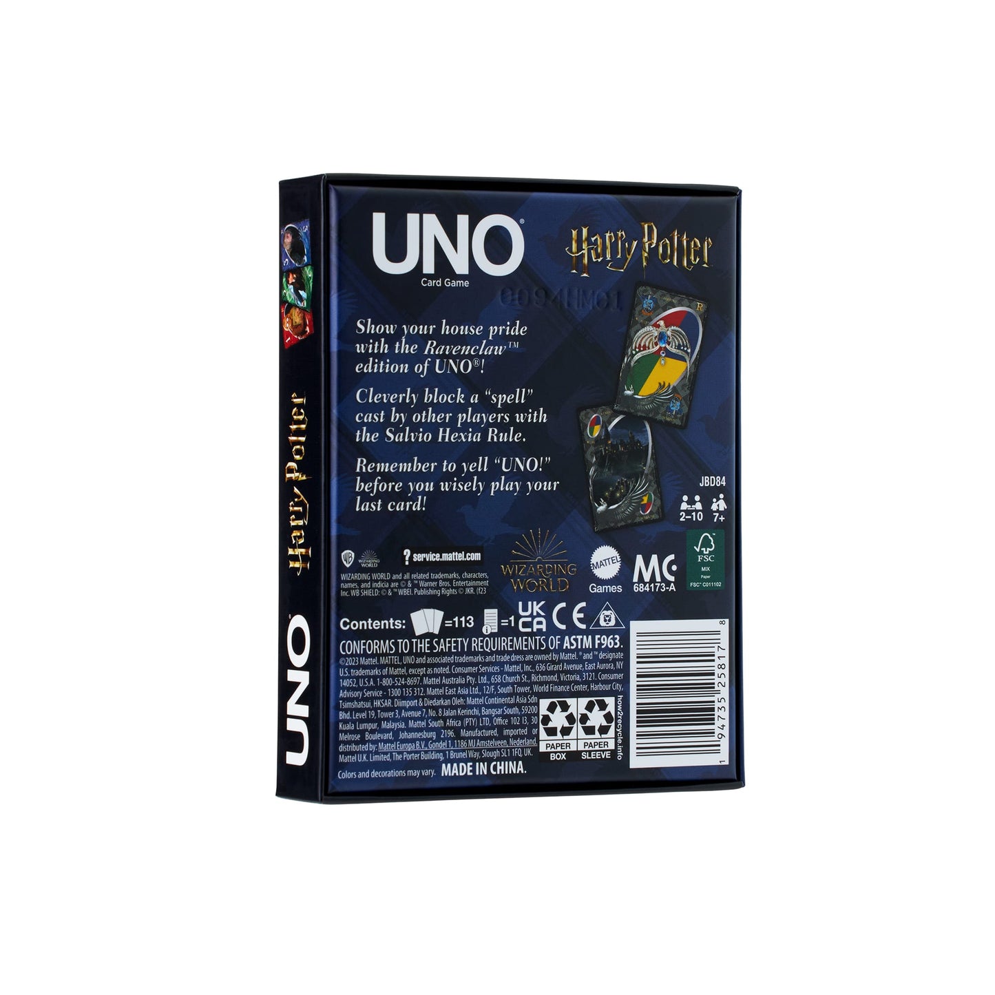 UNO Fandom Harry Potter Ravenclaw Game Deck - Trò chơi thẻ bài Ravenclaw - Mattel