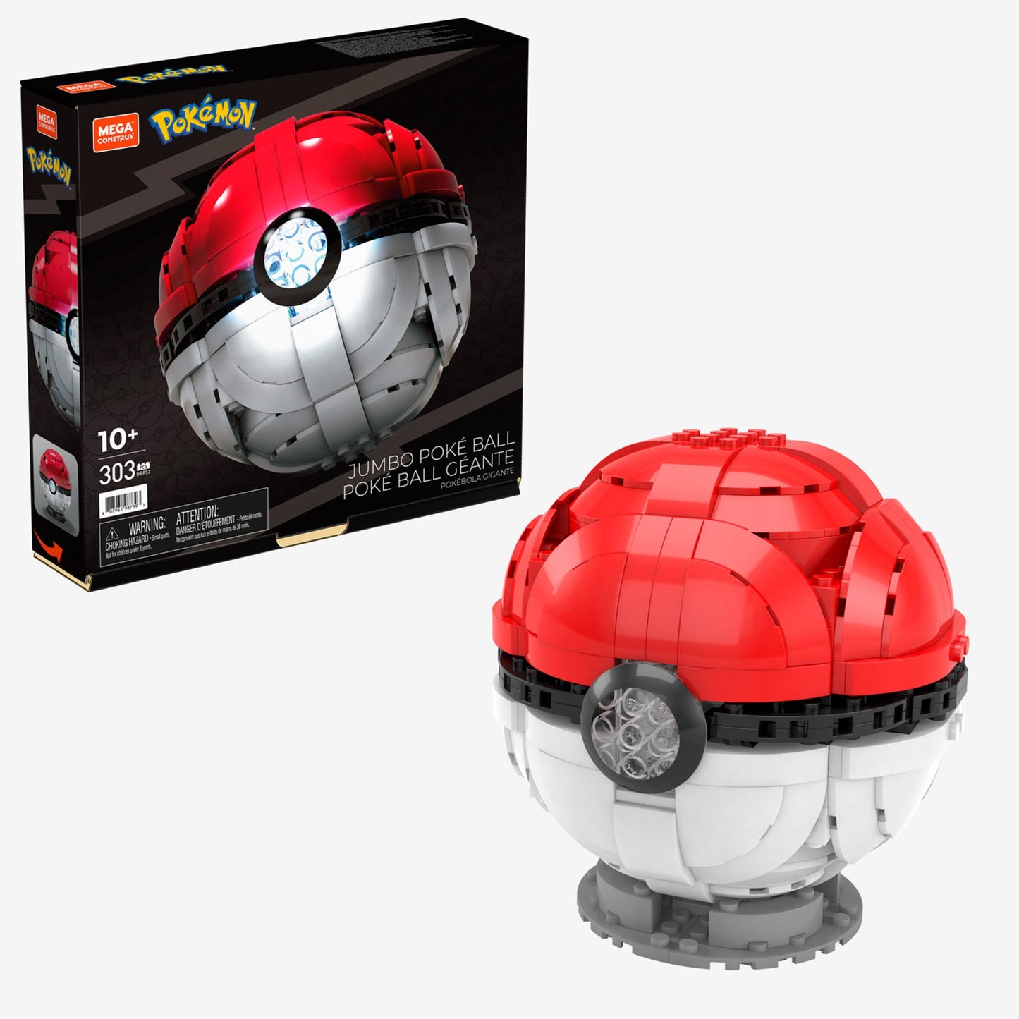 MEGA Pokemon Jumbo Poke Ball - Mô Hình Lắp Ráp Quả Cầu Poke Ball Phát Sáng - MEGA HBF53 - Góc nhìn khác 3