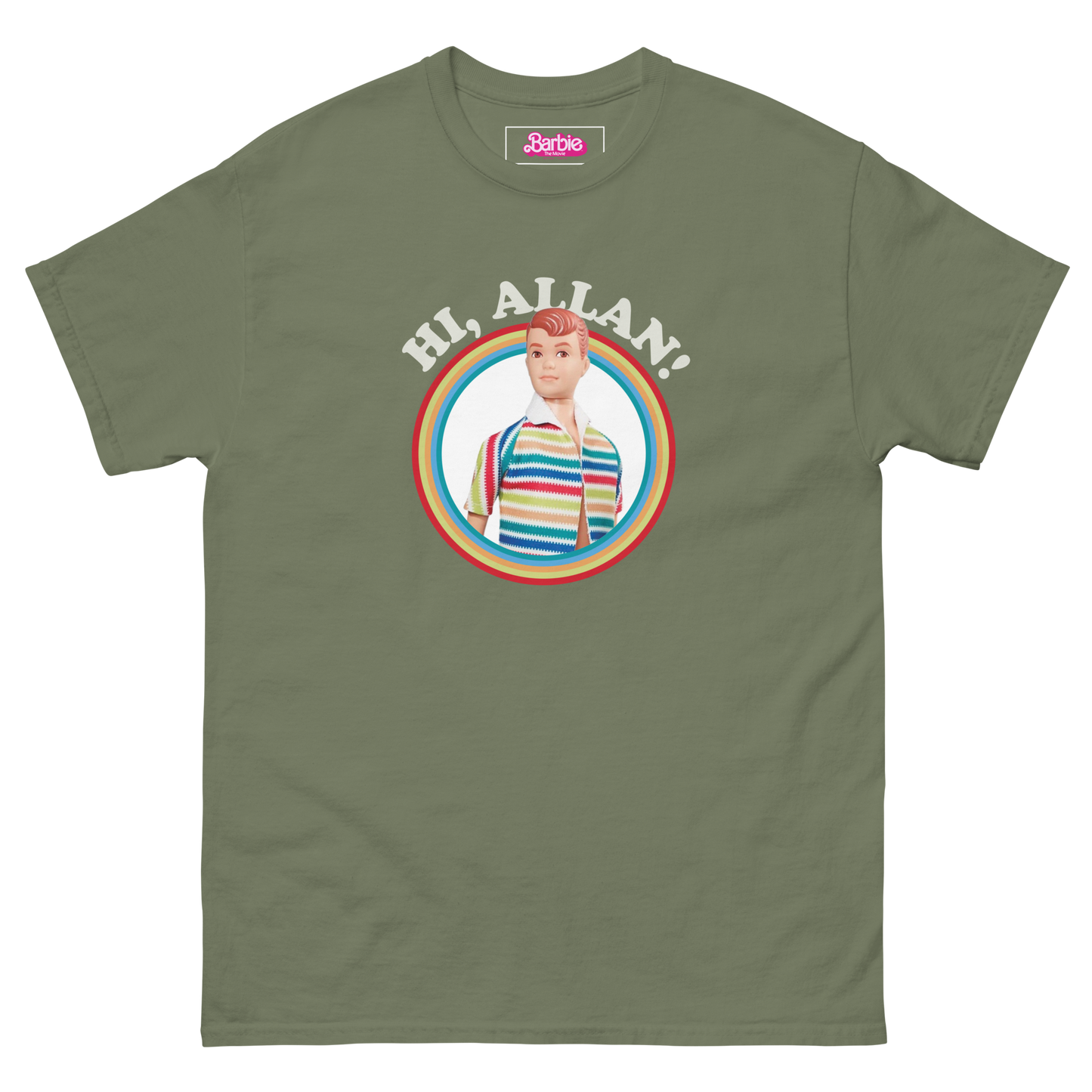 Hi Allan Doll T-shirt – Barbie The Movie Áo Thun Nam Xanh Quân Đội Mattel - Góc nhìn khác 3