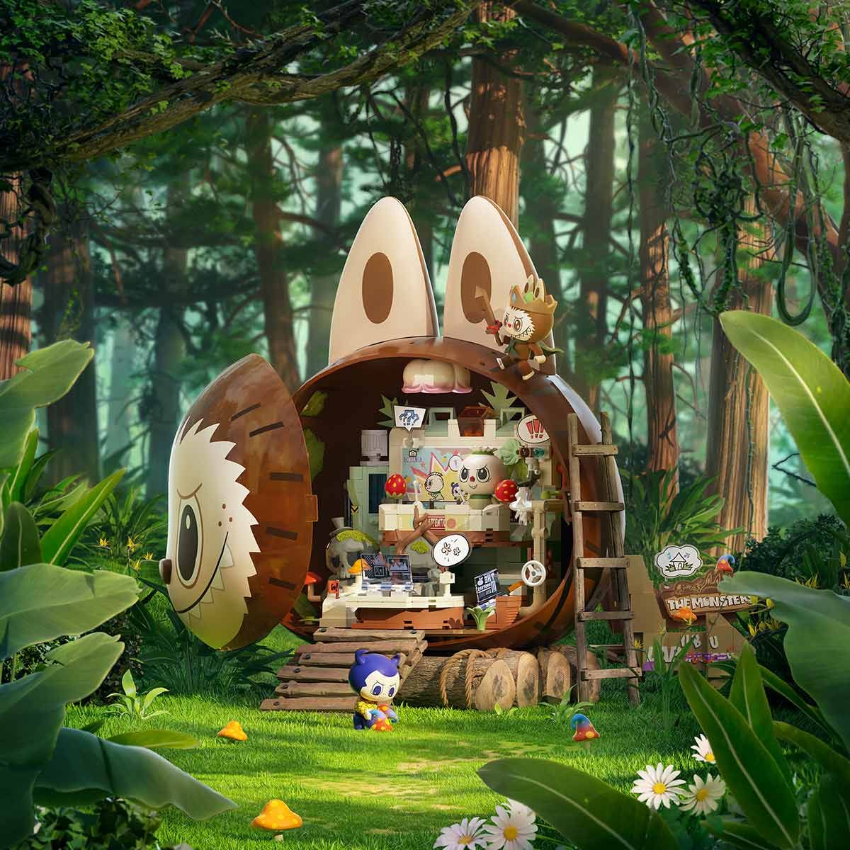 Đồ Chơi Mô Hình Lắp Ráp The Monsters Forest Secret Base Playful Home P
