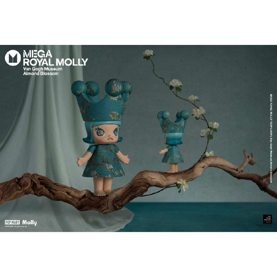 Mega Royal Molly 400% Van Gogh Museum Almond Blossom - Mô hình Art Toy cao cấp - POP MART