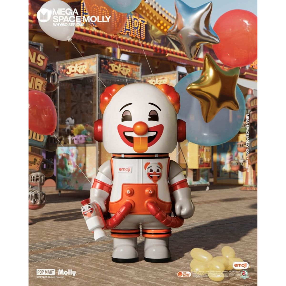 Mega Space Molly 100% X Emoji Model Series - Mô hình Blind Box - POP MART
