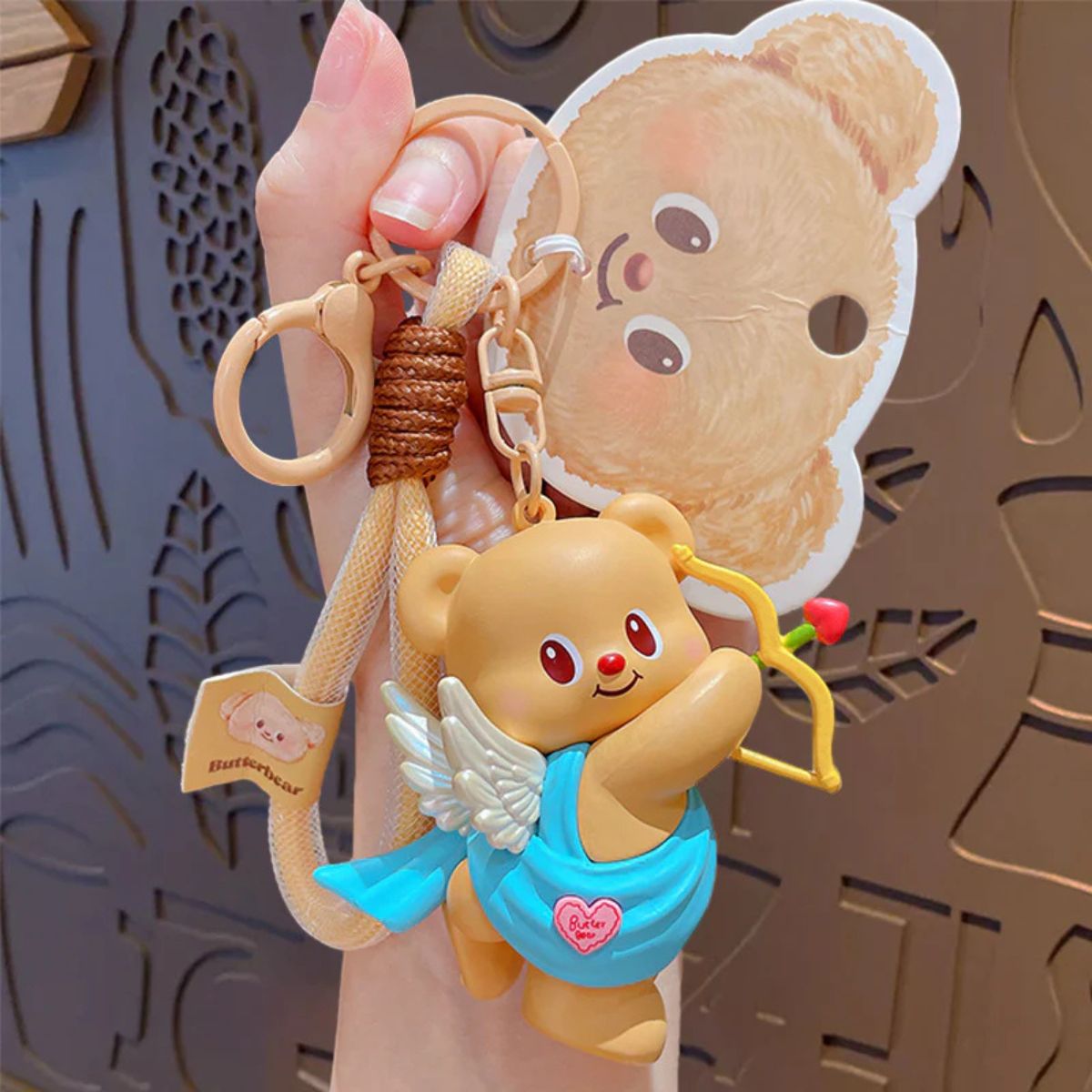 Butter Bear Cupid Keychain - Móc khóa gấu Thần Cupid - OTHER GIRL BRANDS YZ0675-02