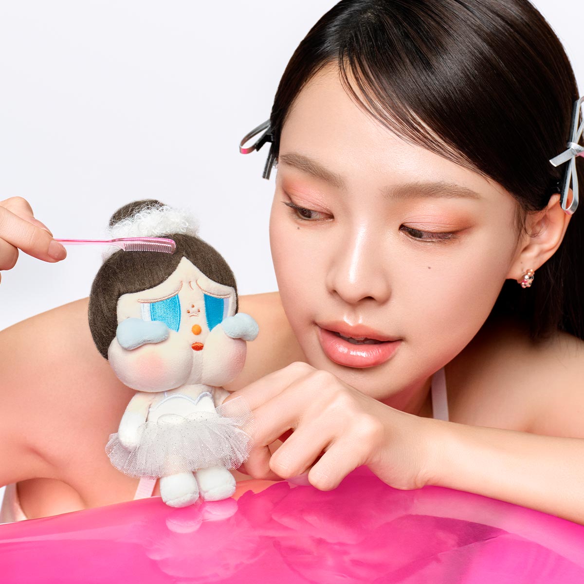 CRYBABY SHINY SHINY SERIES Keychain-Plush Pedant BlisterPack - Móc khóa gấu bông - POP MART