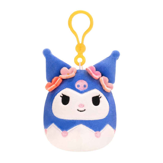Kuromi SQUISHMALLOWS 3.5 Inch Plush Keychain Toy SQSN00599 - Móc khóa nhồi bông Sanrio - SQUISHMALLOWS