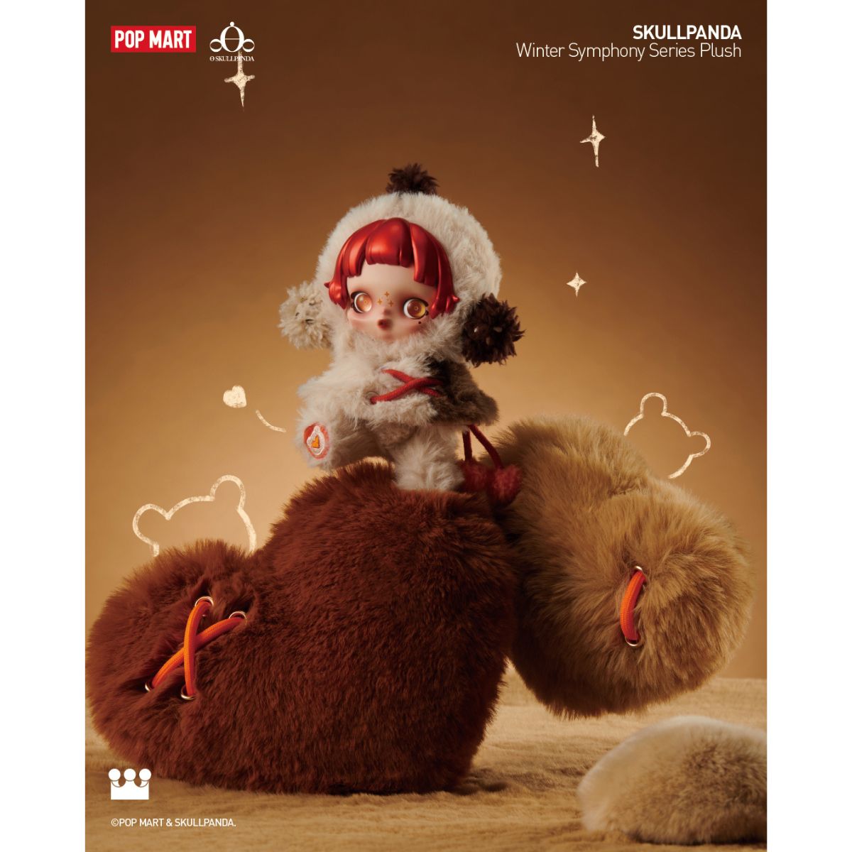 Skullpanda Winter Symphony Series Plush Keychain - Móc khóa gấu bông Blind Box - POP MART