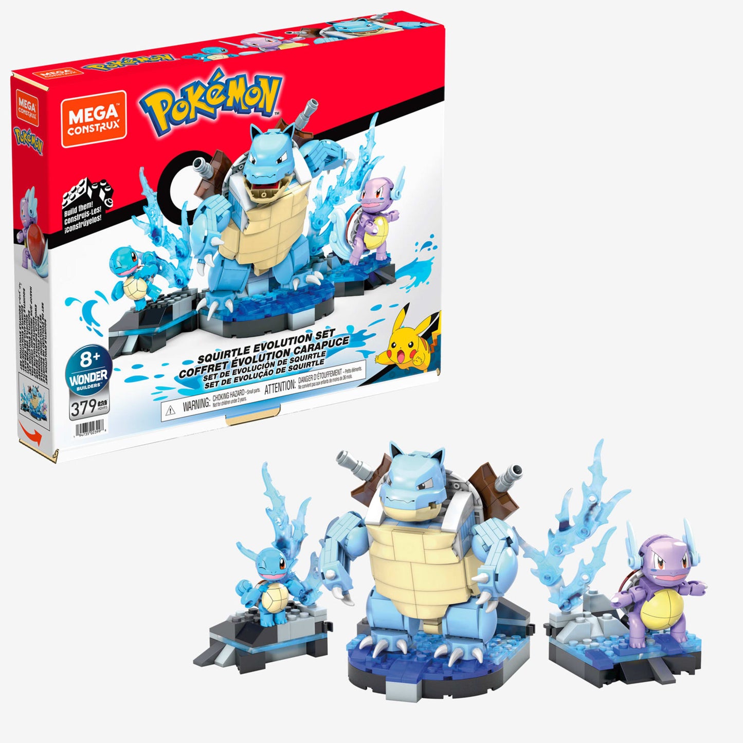 MEGA Construx Pokemon Squirtle Evolution Construction Set - Bộ lắp ráp Tiến hóa Squirtle - MEGA MEGA - ảnh 5 - Building Set