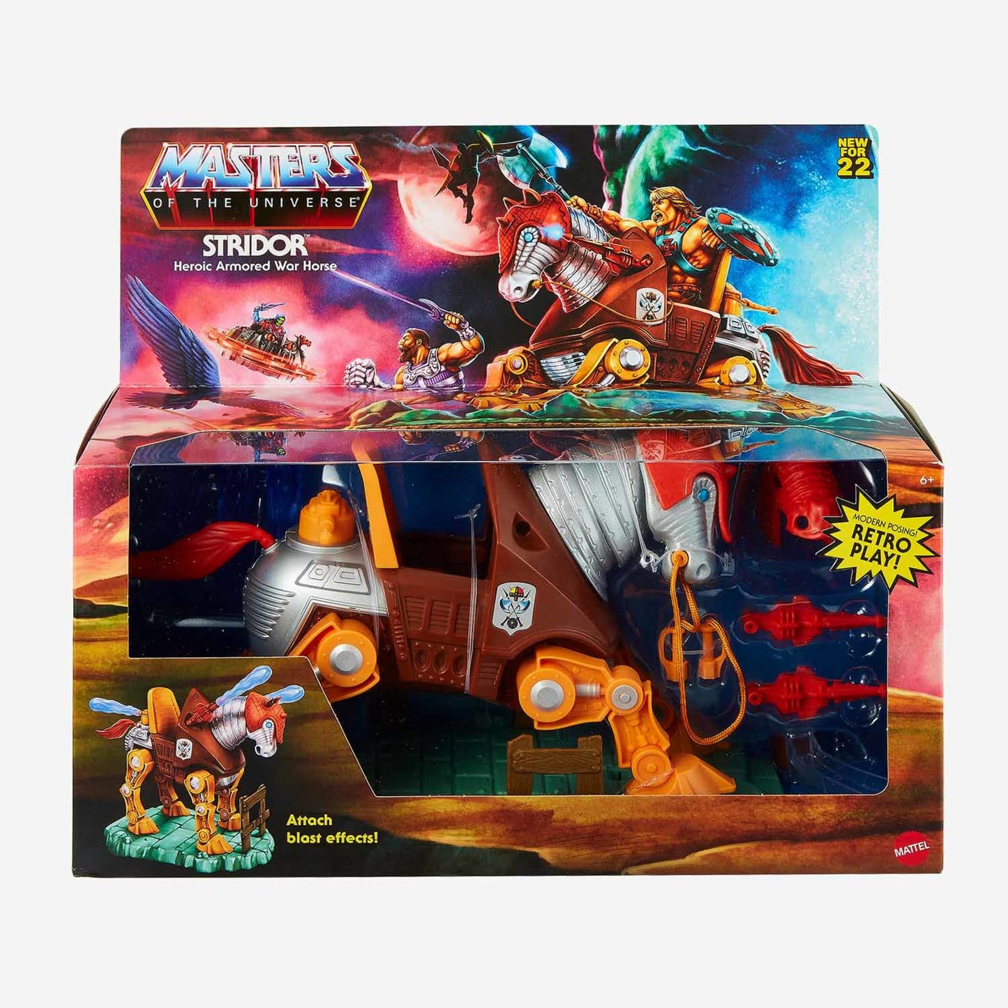 Masters of the Universe Origins Stridor Action Figure - Mô Hình Ngựa Robot Chiến Đấu Mattel - Hình ảnh bổ sung 6