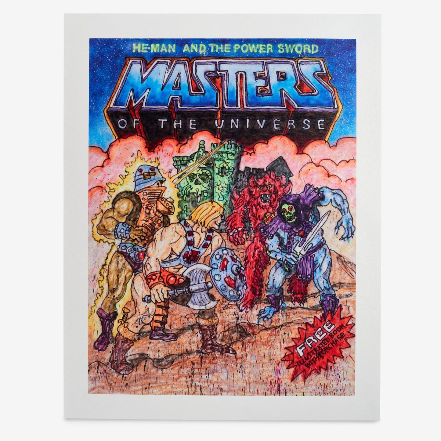 Madsaki Masters of the Universe Power Sword Art Print - Tranh Nghệ Thuật Sưu Tầm - Mattel Creations Exclusive - Hình ảnh sản phẩm