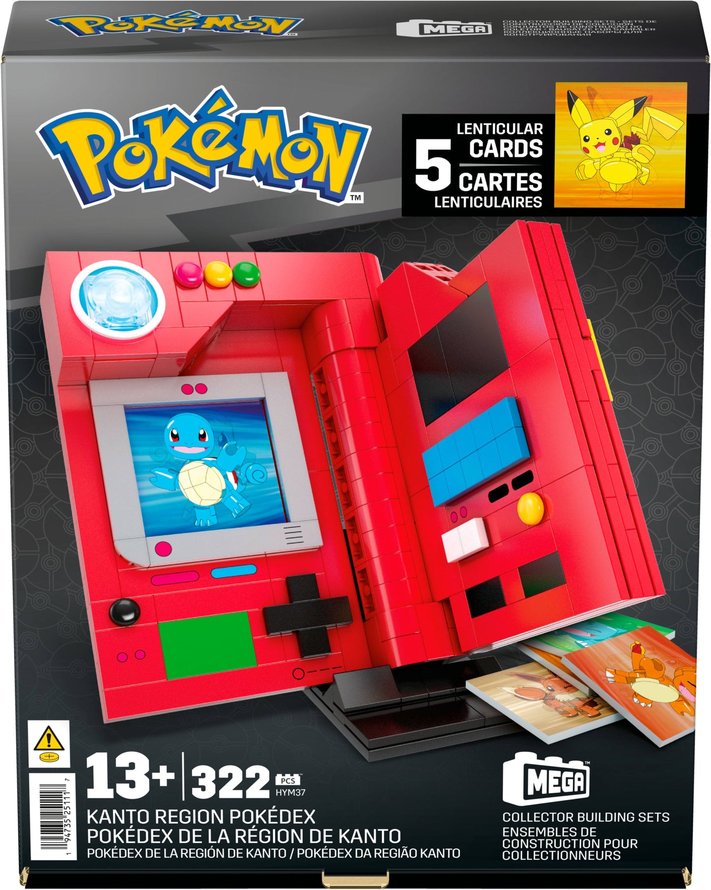 MEGA Pokémon Kanto Region Pokédex Building Kit - Bộ Lắp Ráp Mô Hình Pokédex - MEGA Mattel HYM37 - Hình ảnh bổ sung 9