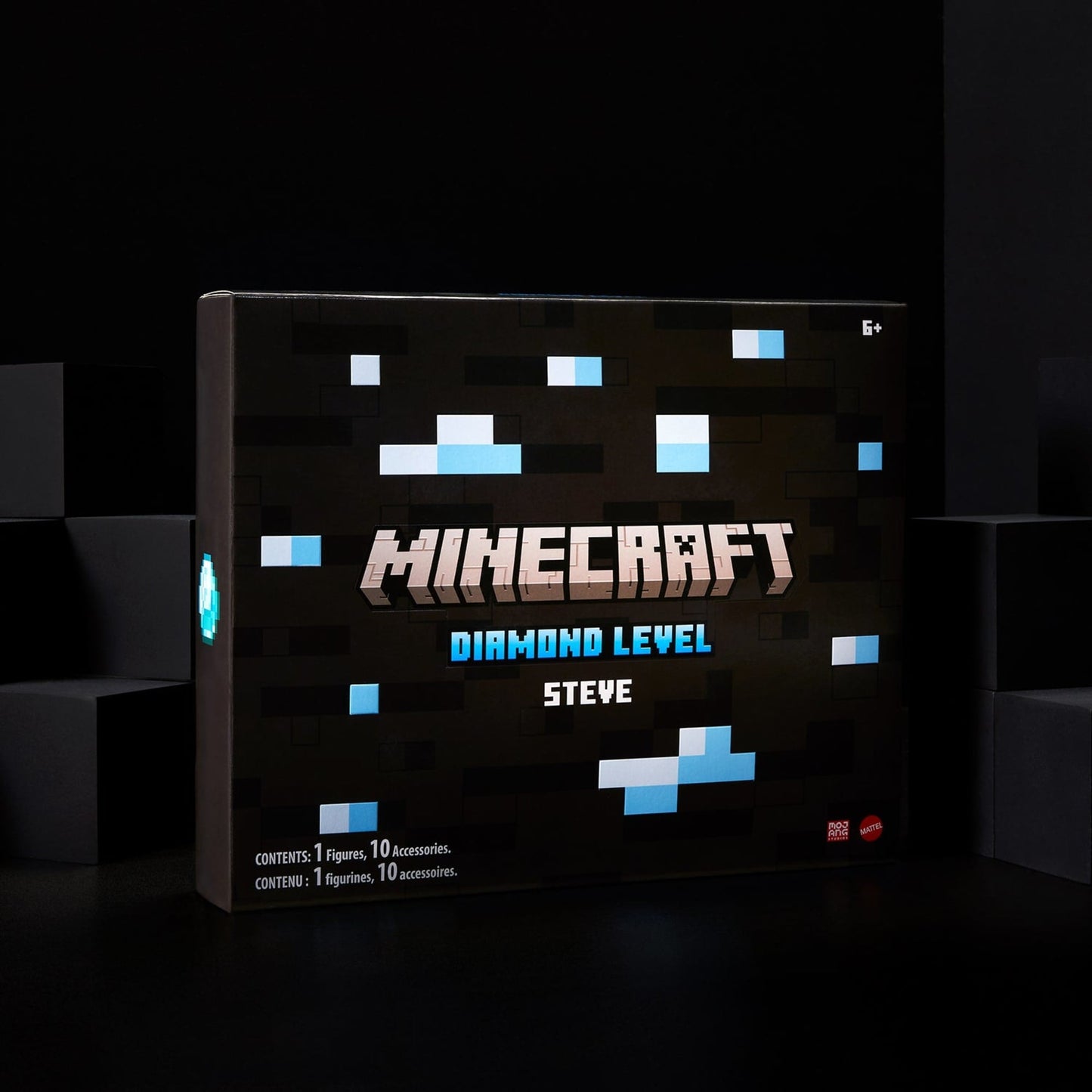 Minecraft Diamond Level Steve Collector Action Figure - Mô Hình Nhân Vật Sưu Tập Chính Hãng Mattel Mattel - ảnh 2 - Action Fi