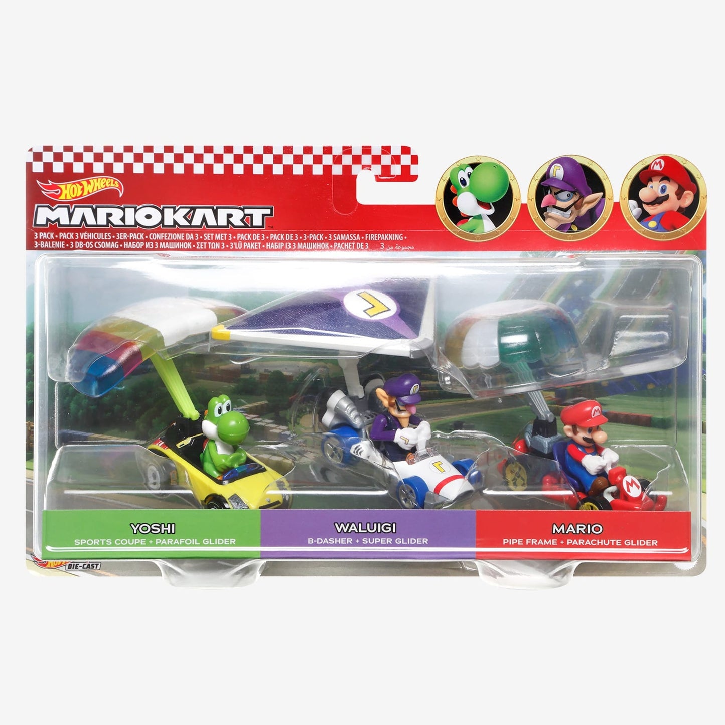 Hot Wheels Mario Kart Character Cars 3-Pack - Bộ 3 Xe Mô Hình Kim Loại 1:64 - Hot Wheels - Hình ảnh bổ sung 5