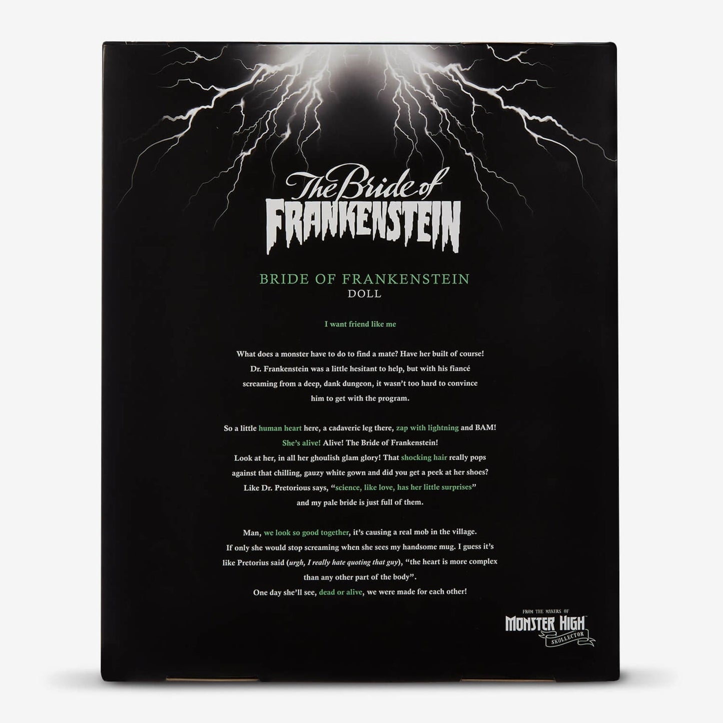 Frankenstein & Bride of Frankenstein Monster High Skullector Doll Set - Bộ Búp Bê Sưu Tầm Cao Cấp Mattel Mattel - ảnh 3 - Fig