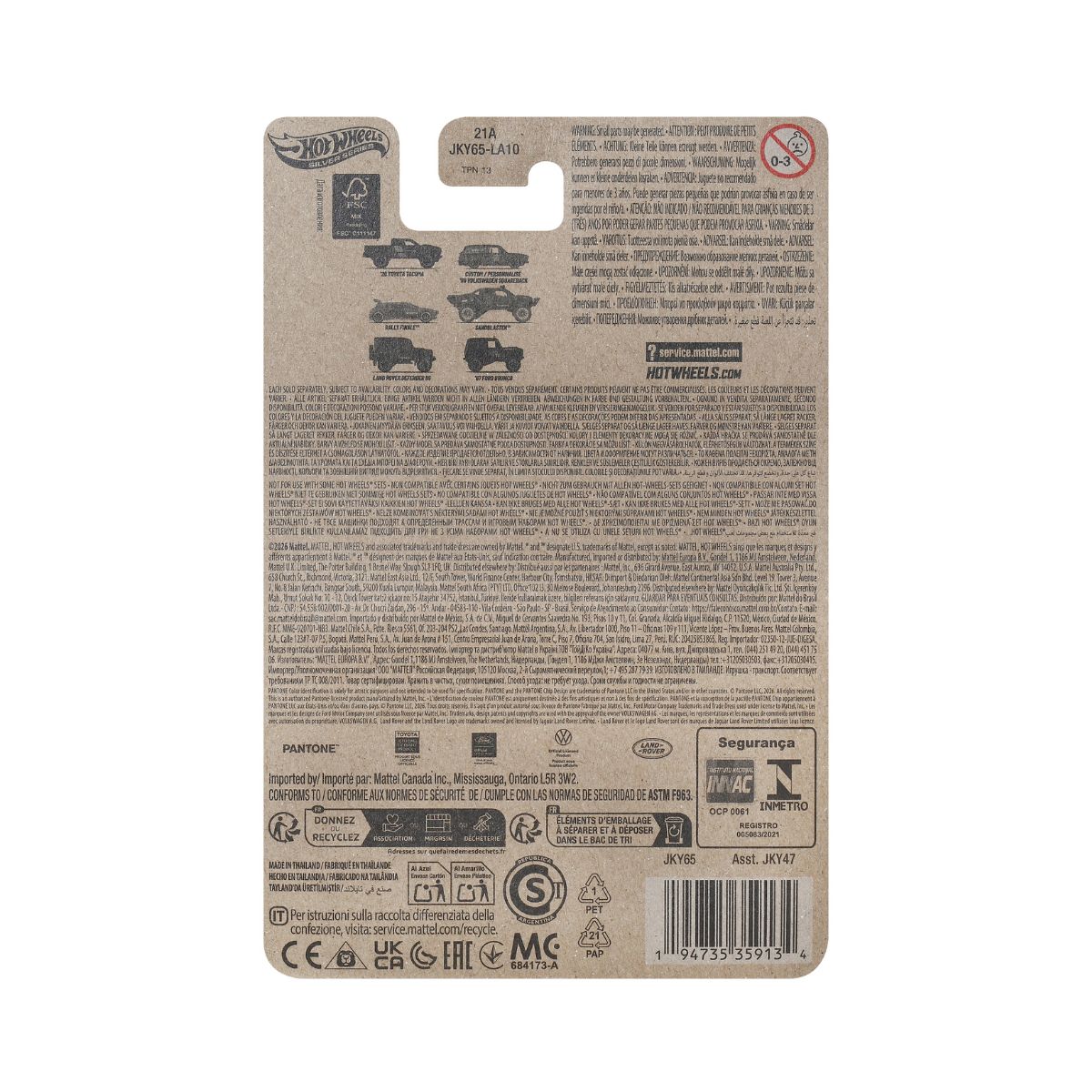 Đồ Chơi Siêu Xe Pantone - 67 Ford Bronco HOT WHEELS JKY47