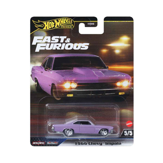 Premium Fast & Furious '66 Impala Sport Coupe - Mô hình siêu xe tỉ lệ 1:64 - Hot Wheels HNW46