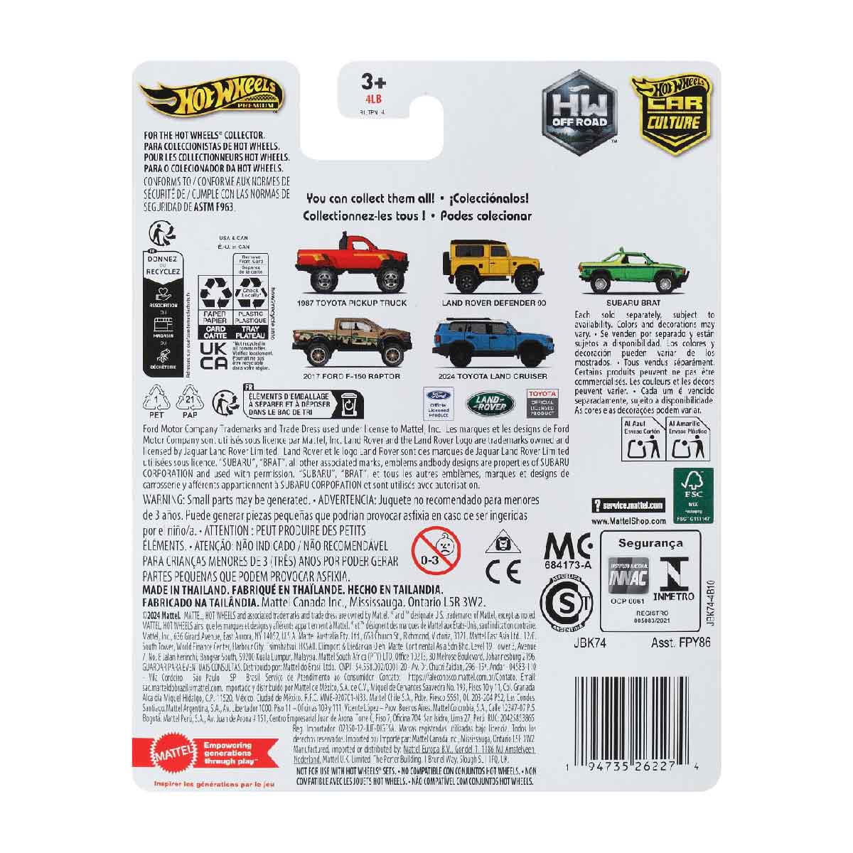 Đồ Chơi Siêu Xe Sang Trọng Land Rover Defender 90 HOT WHEELS FPY86 - Hình ảnh bổ sung 7