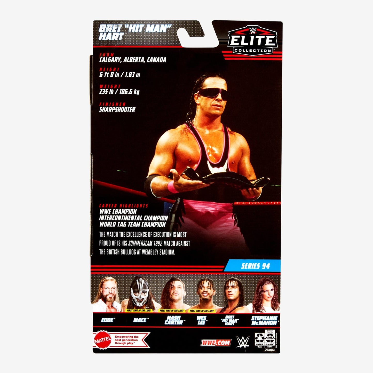 WWE Bret "Hit Man" Hart™ Elite Collection Action Figure - Mô hình hành động Mattel - Hình ảnh bổ sung 7