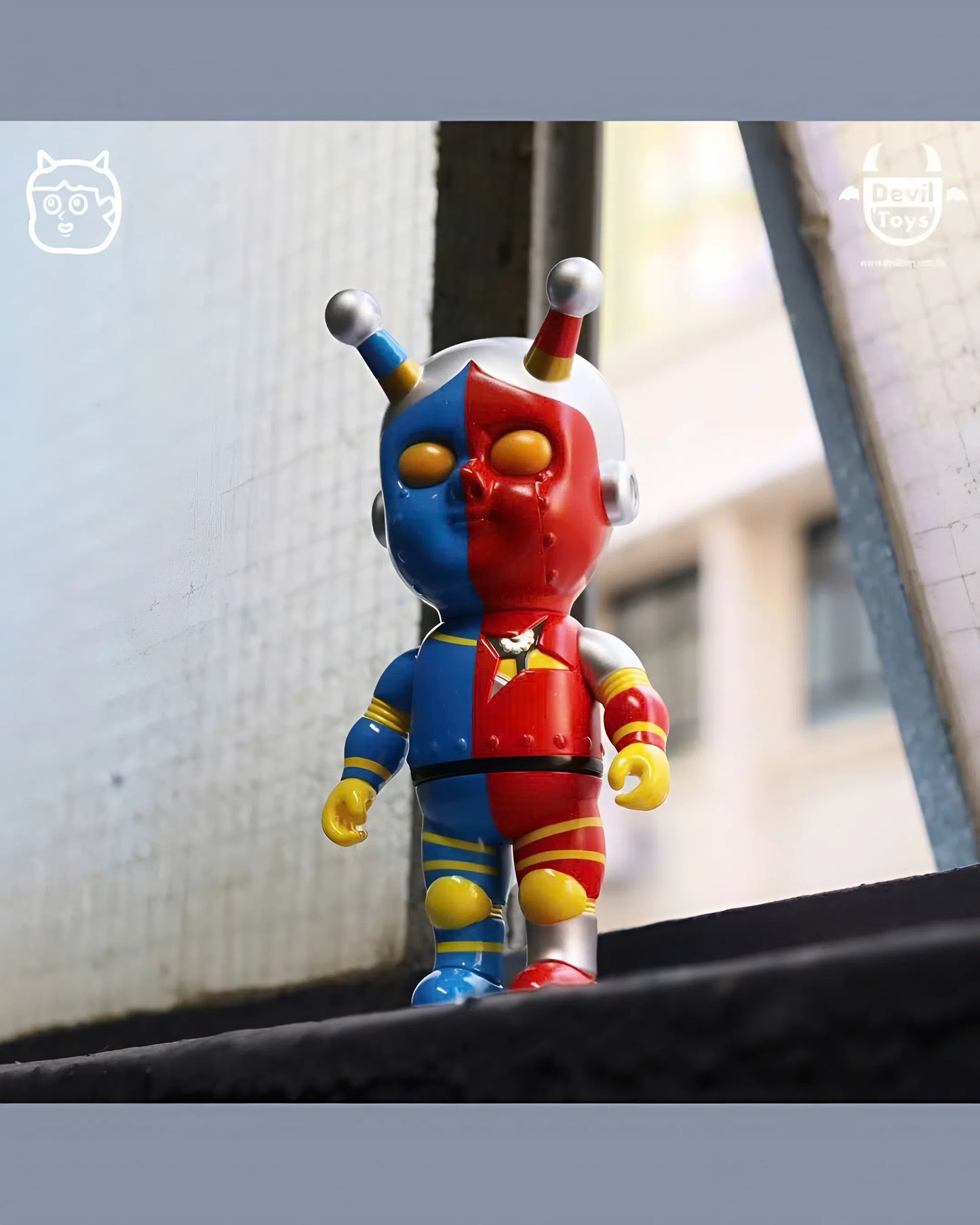 Blackpearls Hapy AI Boy ( Red and Blue ) - Mô Hình Sofubi Nghệ Thuật Devil Toys