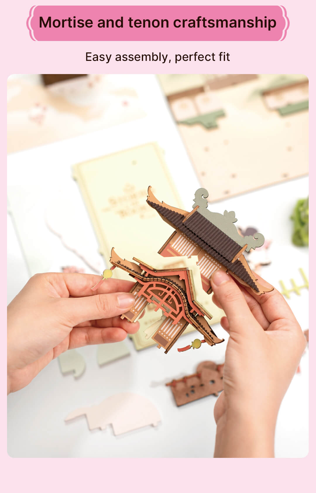 Rolife Book Nook Shelf Insert - Falling Sakura TGB05 - Mô hình lắp ráp gỗ DIY - Rolife