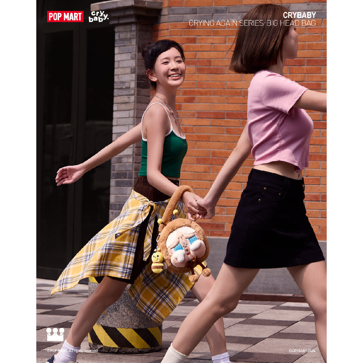Crybaby Crying Again Series-Big Head Bag - Túi đeo chéo thời trang Art Toy - POP MART
