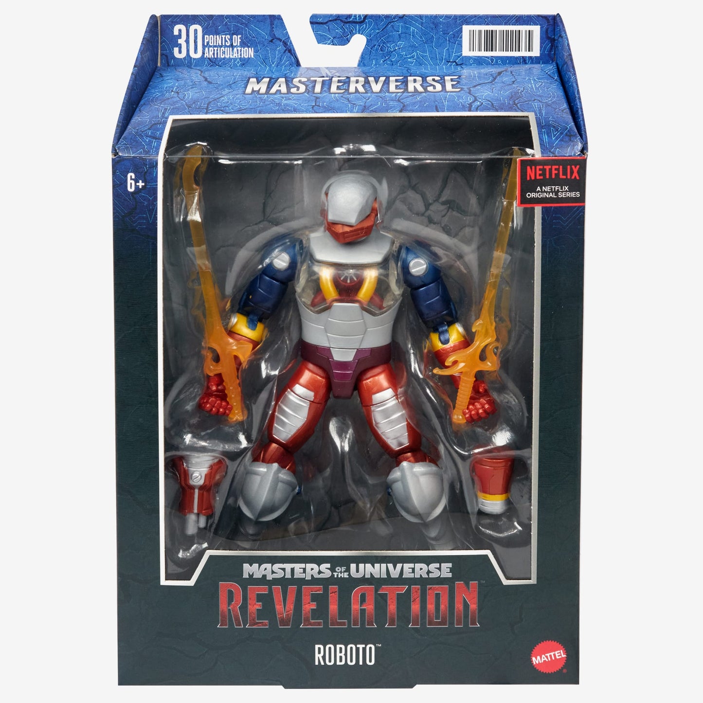 Masters of the Universe Masterverse Roboto Action Figure - Mô Hình Robot Chiến Binh 18cm - Mattel