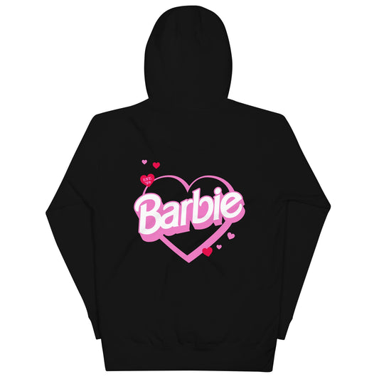 Barbie Embroidered Hearts Hoodie - Áo Hoodie Thêu Trái Tim Cao Cấp - Mattel Creations - Hình ảnh chi tiết 2
