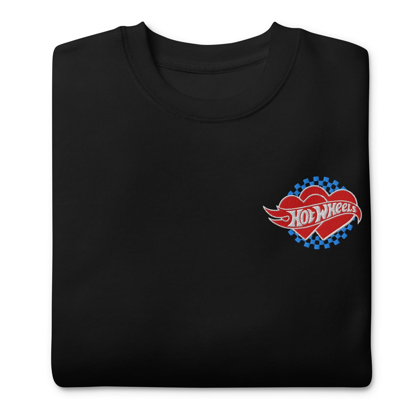 Hot Wheels Embroidered Checkered Hearts Sweatshirt