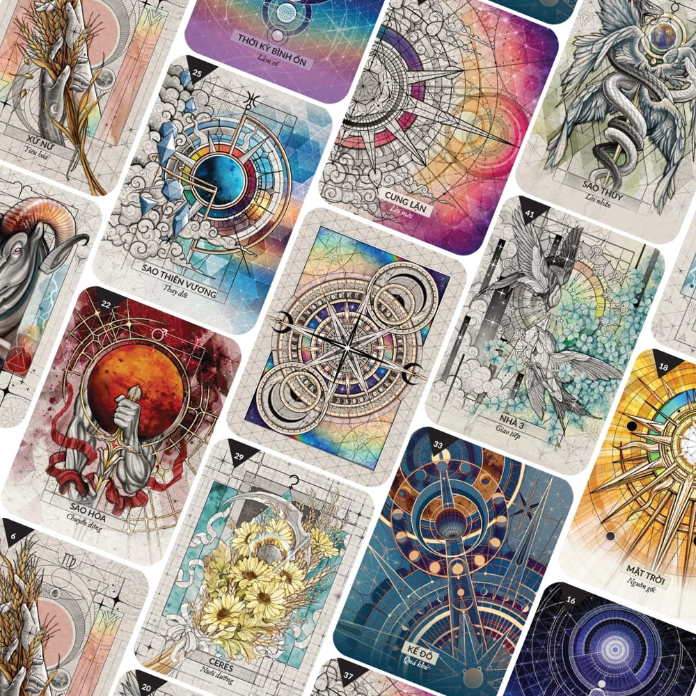 Bộ Bài Tarot Boxset Starcodes Astro Oracle (Việt Hóa) Board Game VN Store