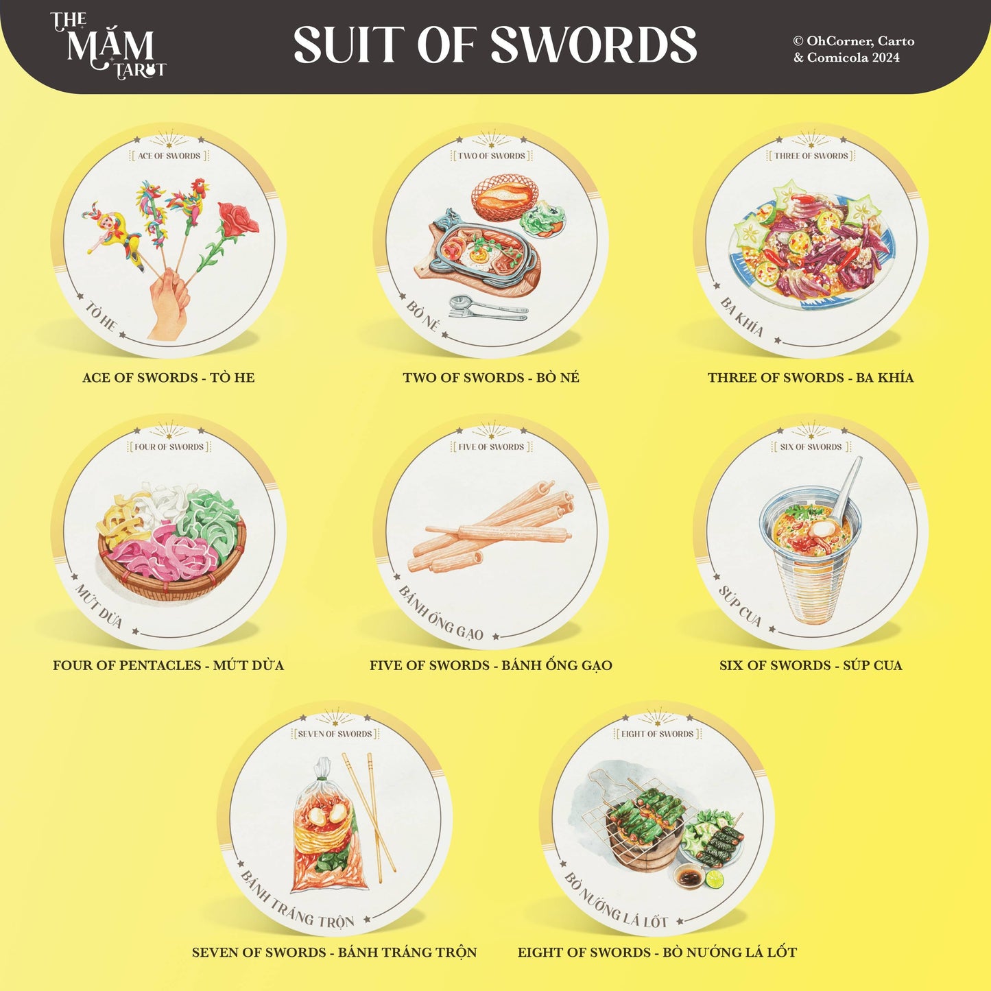 Măm Tarot - Bộ Tarot Về Ẩm Thực Mọi Miền Việt Nam Board Game VN
