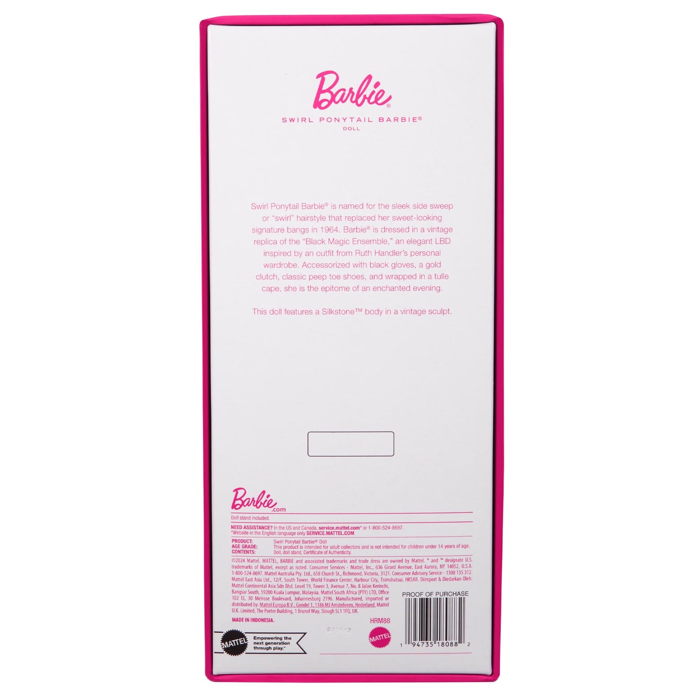 Swirl Pony Barbie Doll - Búp Bê Sưu Tầm Silkstone Cổ Điển Barbie Signature (HRM88)