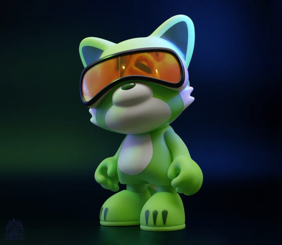 KISS LAND GREEN BY THE WEEKND - Mô Hình Art Toy Cao Cấp - Super Plastic - Hình ảnh bổ sung 5
