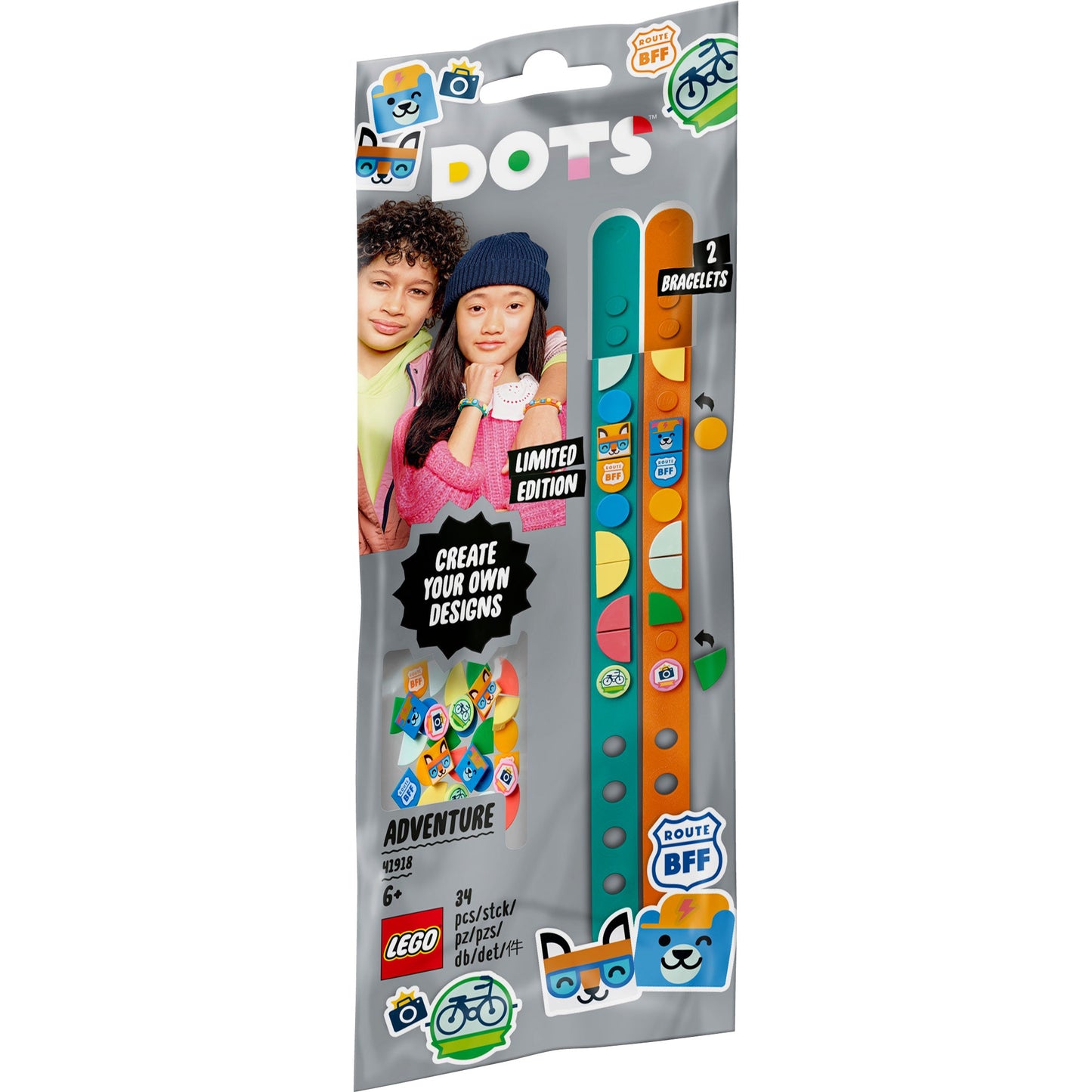 LEGO® DOTS™ Adventure Bracelets - Bộ Vòng Tay Thám Hiểm Sáng Tạo - LEGO 41918 - Hình ảnh chi tiết 2
