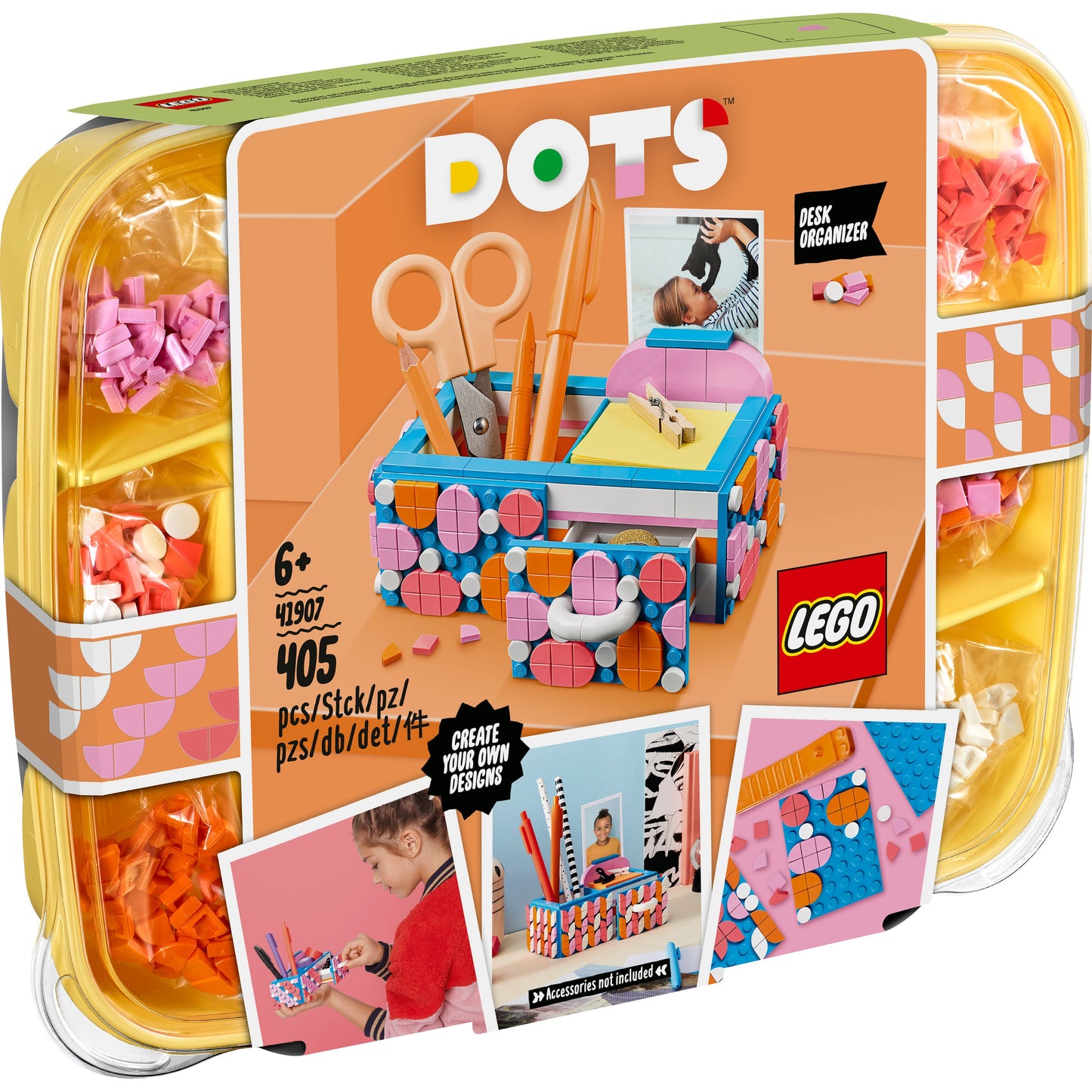 LEGO® DOTS™ Desk Organizer - Bộ Dụng Cụ Sắp Xếp Bàn Làm Việc Sáng Tạo - LEGO 41907 - Góc nhìn khác 3