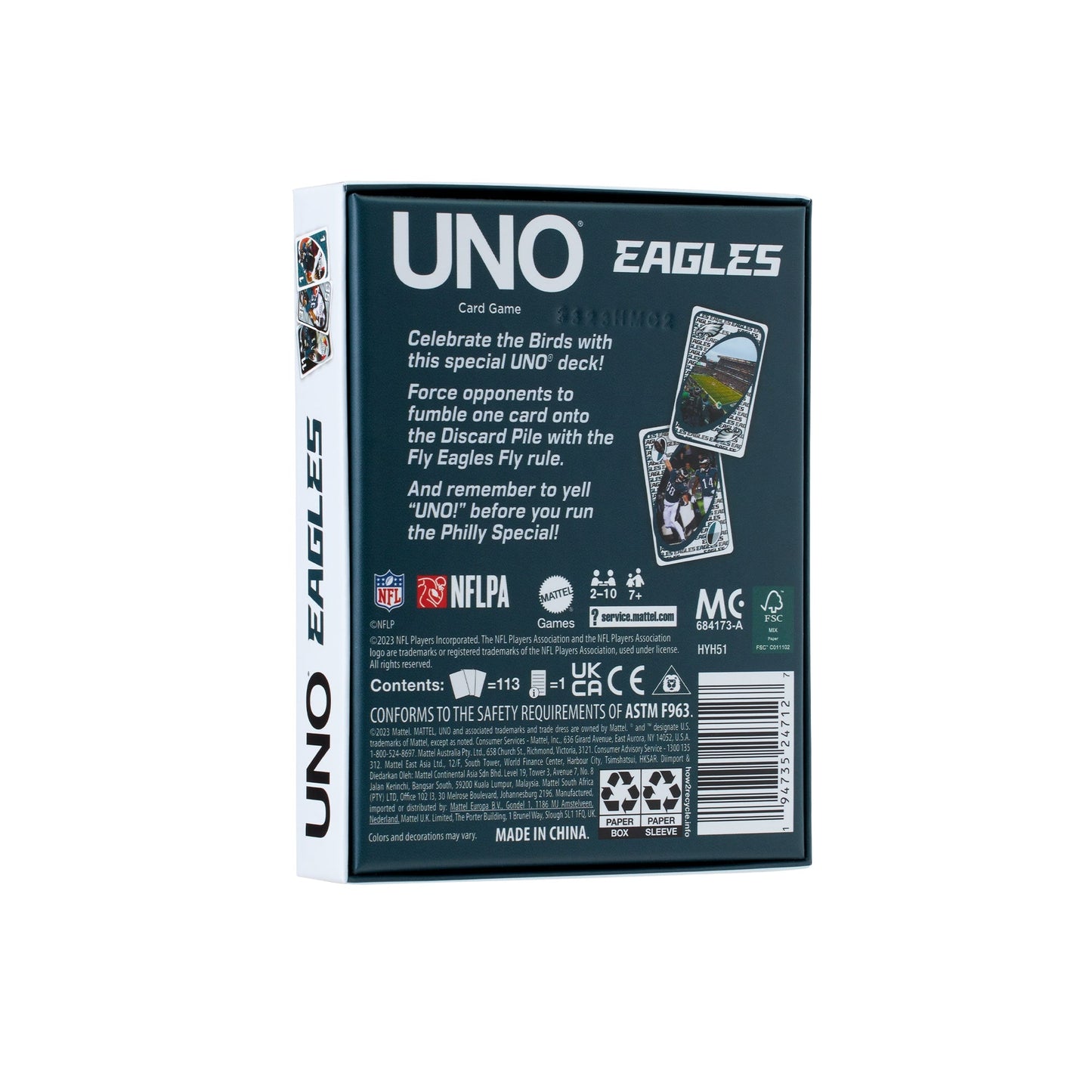 UNO Fandom NFL Philadelphia Eagles Game Deck - Bộ Bài Thẻ Bài Thể Thao - Mattel Mattel - ảnh 5 - Board Game