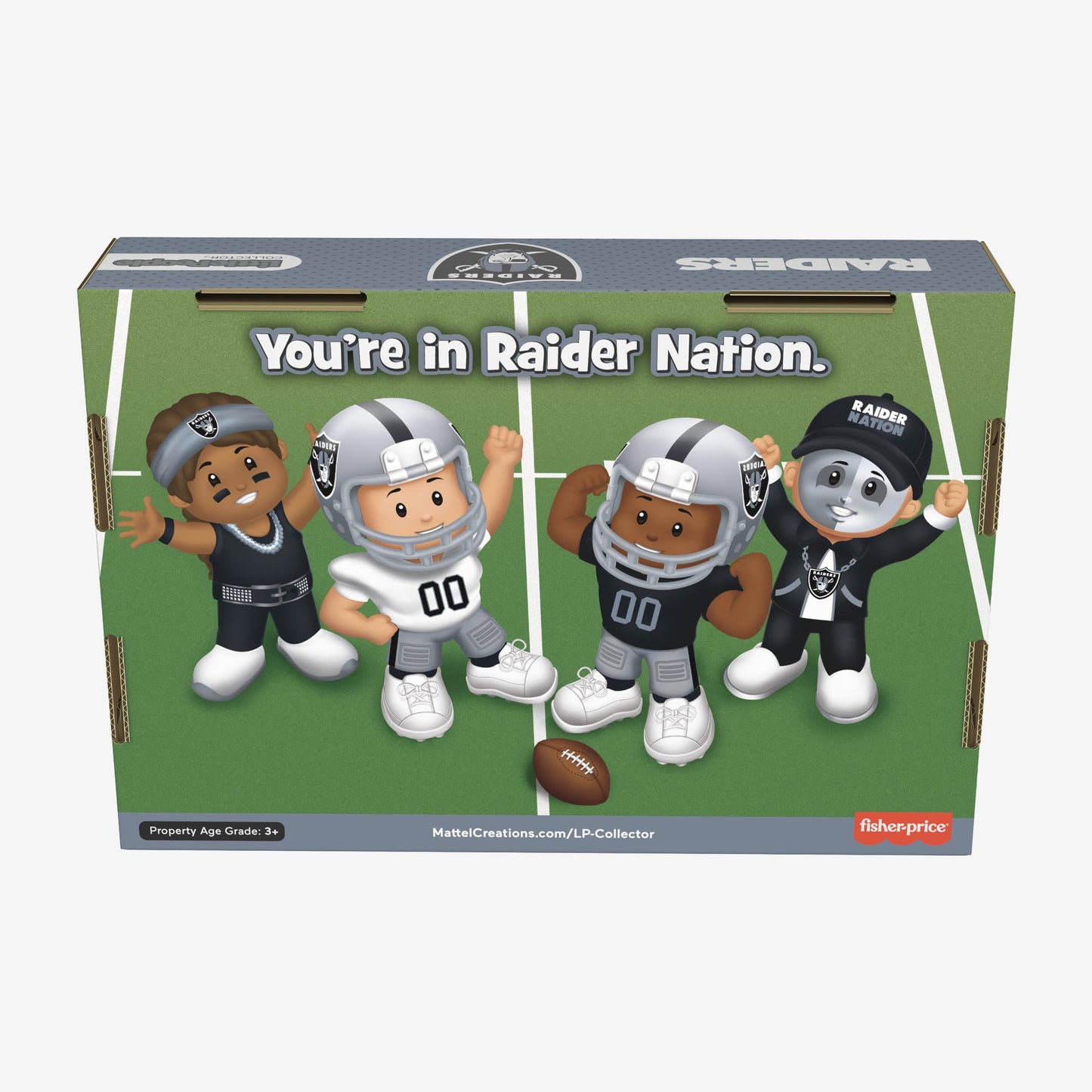 Little People Collector x NFL Las Vegas Raiders Set - Bộ Mô Hình Cầu Thủ & Cổ Động Viên NFL Mattel Fisher-Price