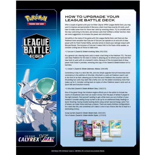PD101 - Bài Pokemon TCG Ice Rider Calyrex VMAX League Battle Deck