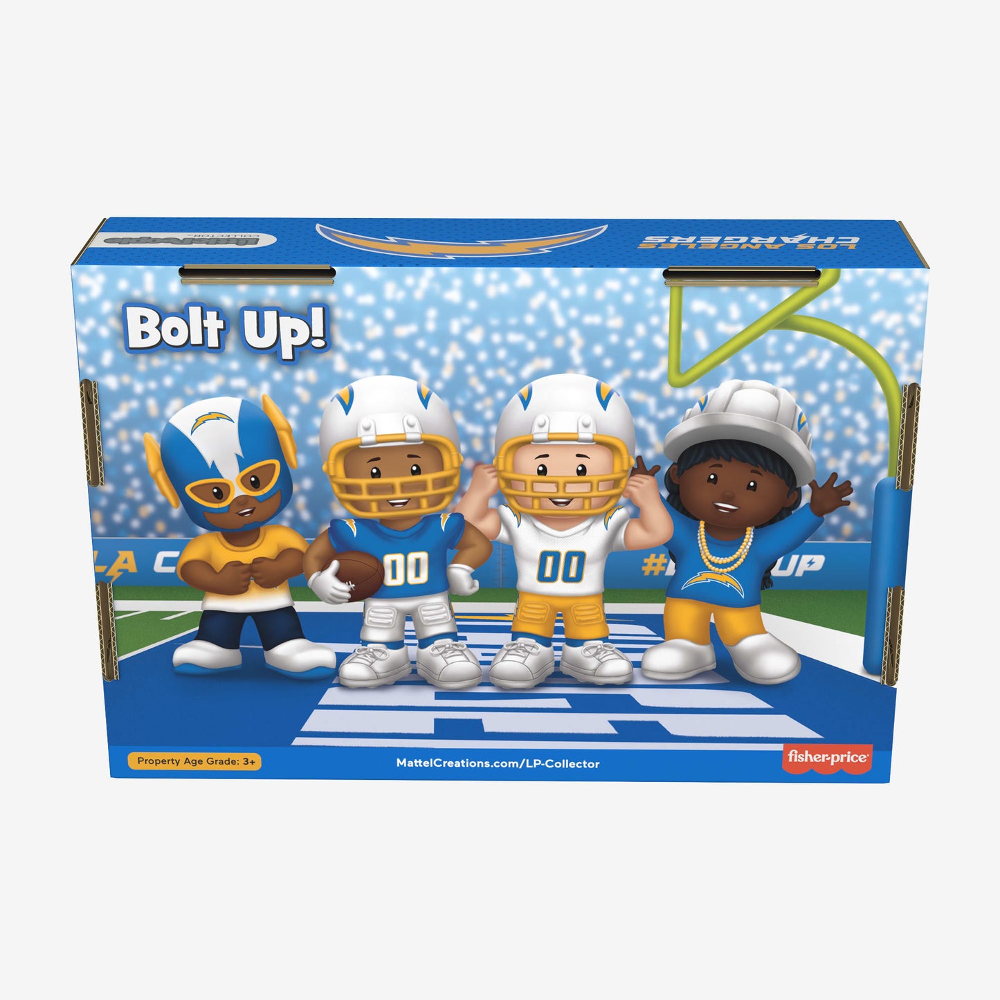 Little People Collector x NFL Los Angeles Chargers Set - Bộ Mô Hình Nhân Vật Thể Thao - Mattel HNJ53