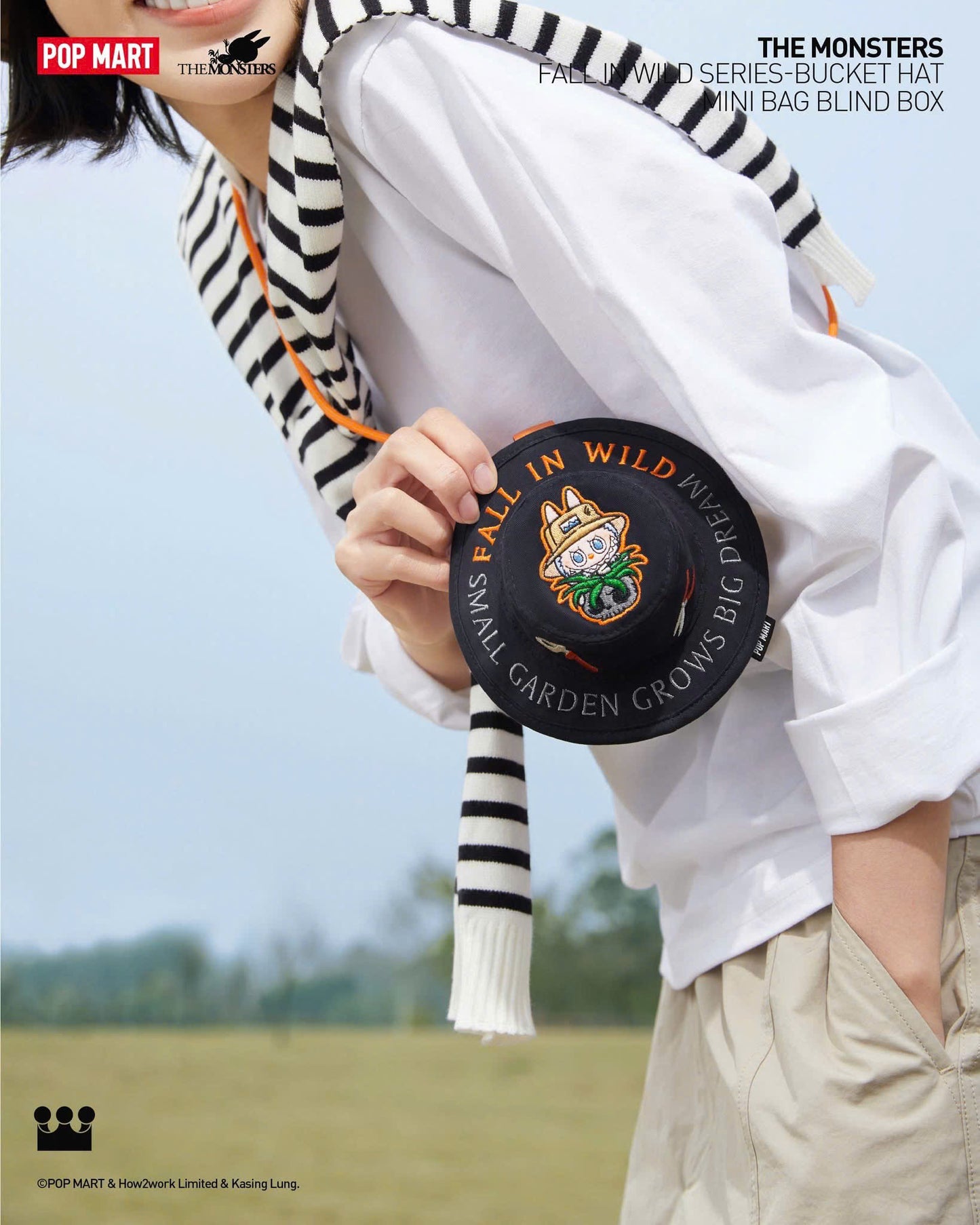 THE MONSTERS FALL IN WILD Series - Bucket Hat Bag - Túi Xách Hình Nón Labubu POP MART