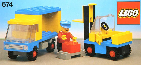 Khám phá huyền thoại LEGO 674 Forklift and Truck đời 1978