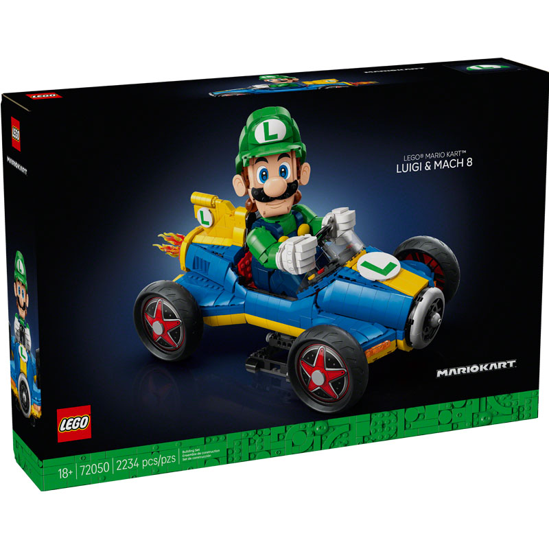 Khám phá LEGO Mario Kart Luigi và Mach 8 siêu phẩm dành cho người lớn
