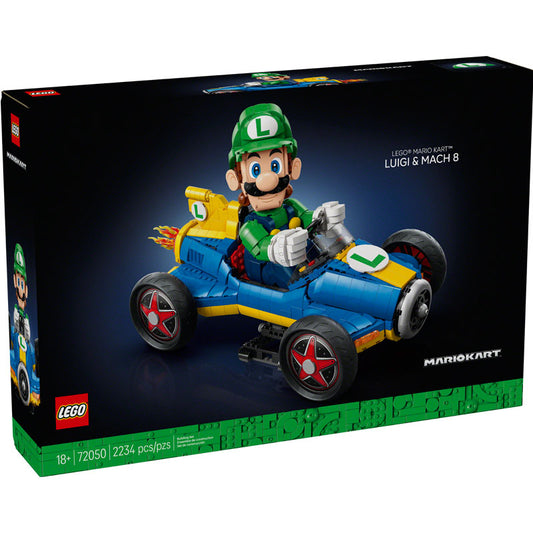 Khám phá LEGO Mario Kart Luigi và Mach 8 siêu phẩm dành cho người lớn