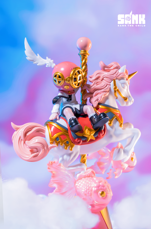 Sank Park - Merry-Go-Round - Pink Mô Hình Art Toy Sank Toys