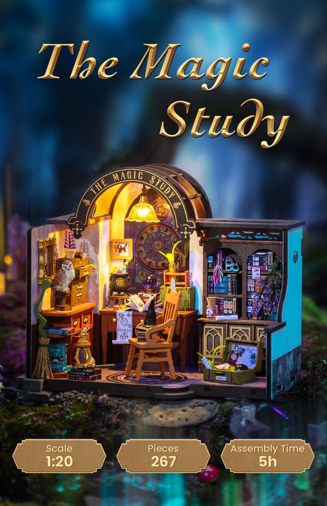 Rolife DIY Miniature House - The Magic Study DG166 - Mô hình nhà gỗ mini phù thủy - Rolife
