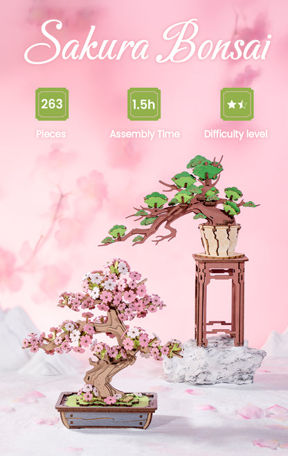 Rolife 3D Wooden Puzzle - Sakura Bonsai TG415 - Mô hình lắp ráp gỗ 3D - Rolife