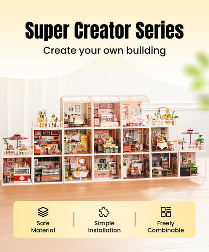 Rolife Super Creator Series - 15 in 1 DIY Miniature House - Mô hình nhà búp bê tí hon - Rolife