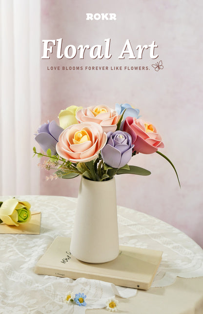 ROKR Single Flower Floral Art DIY 3D Puzzle - Mô Hình Lắp Ráp Gỗ 3D Hình Hoa - Rolife