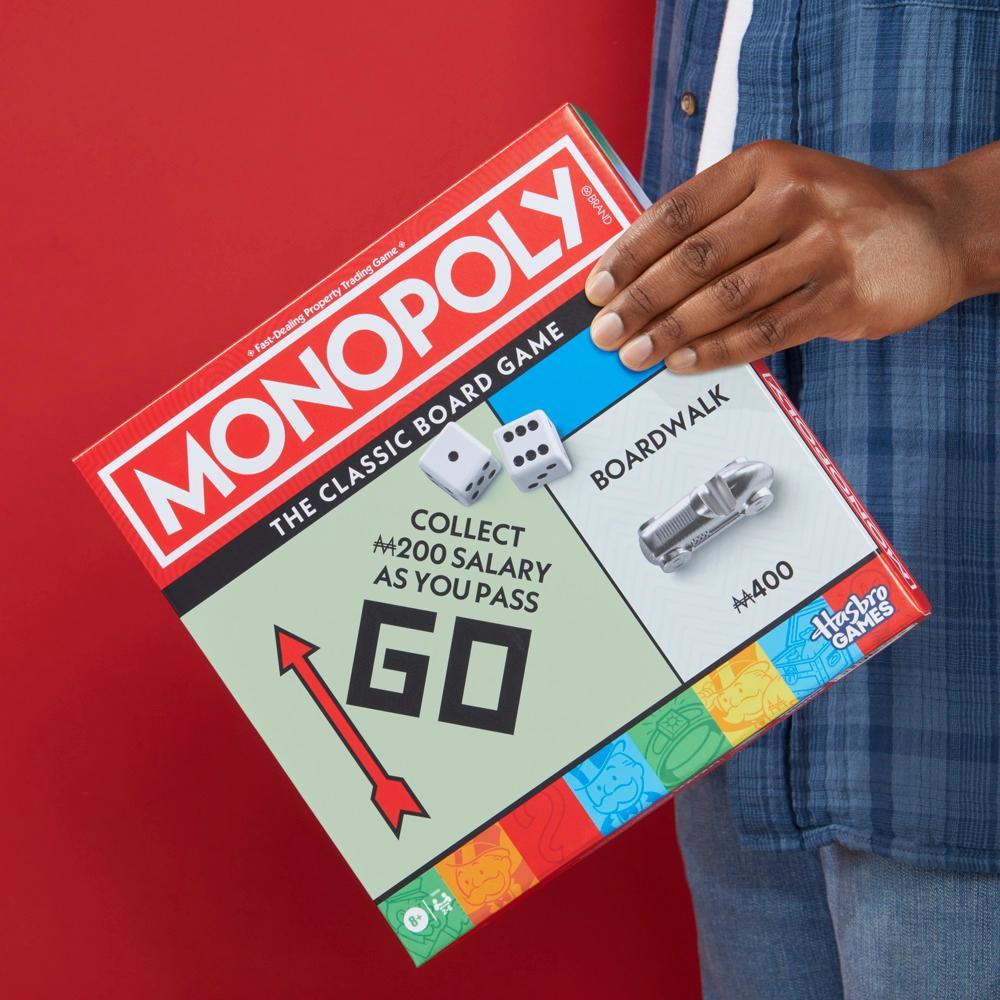 Monopoly Board Game, Classic Game with Storage Tray and Larger Tokens - Cờ Tỷ Phú Phiên Bản Kinh Điển - Hasbro