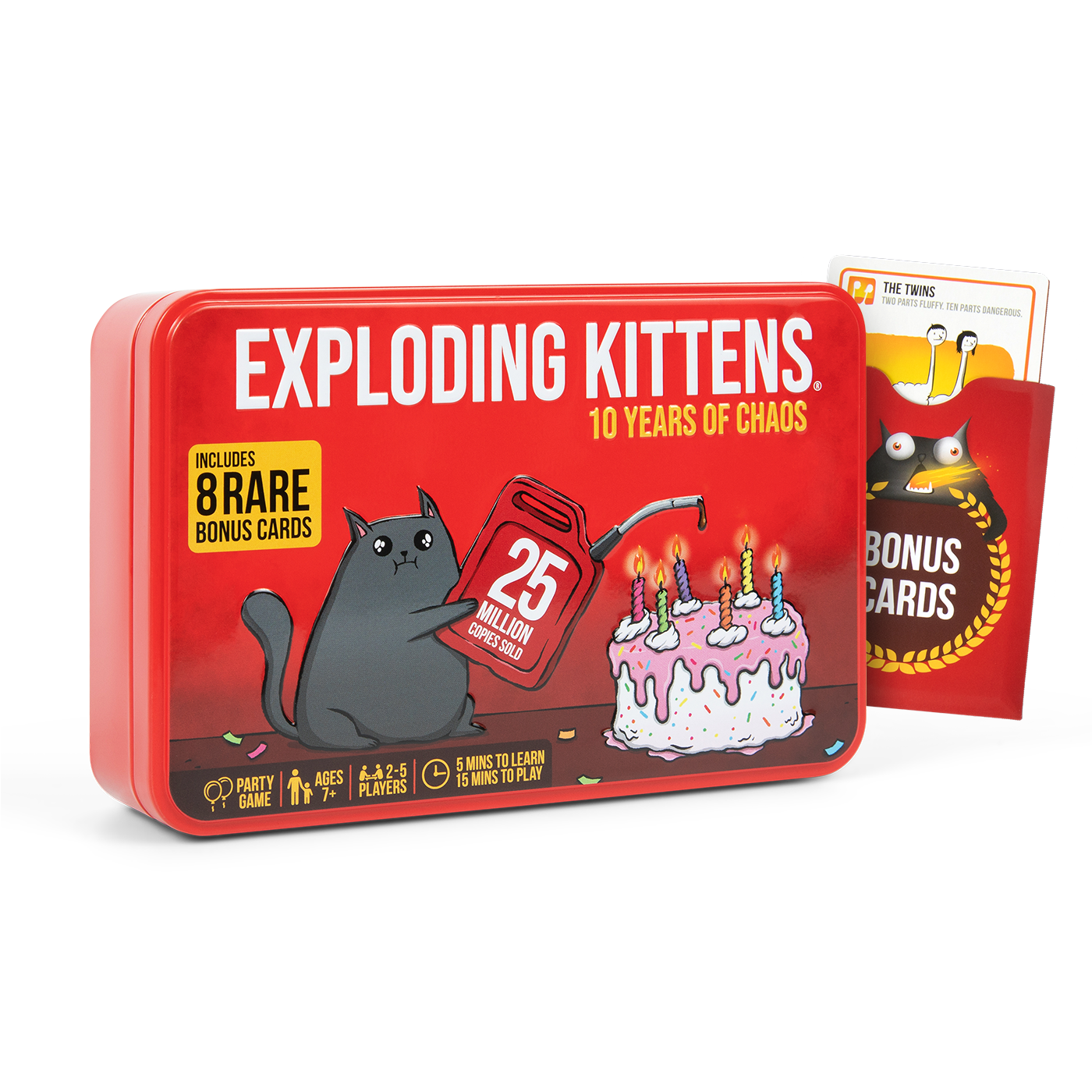 Exploding Kittens: Original Edition (10th Anniversary Tin Edition) - Trò chơi thẻ bài Mèo Nổ (Bản Kỷ Niệm 10 Năm) - Exploding Kittens