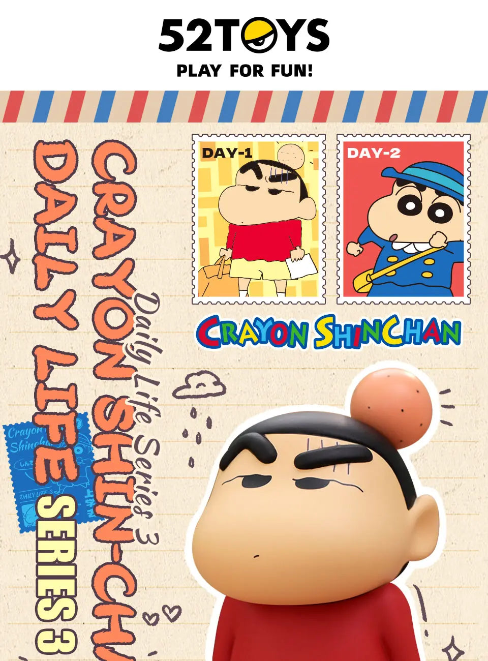 CRAYON SHIN-CHAN DAILY 3RD - Mô hình Blind Box bông (Plush) - 52TOYS